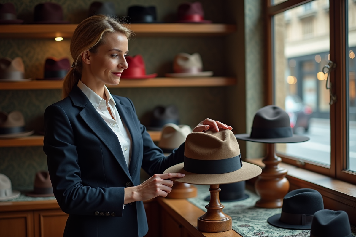 Terminologie spécialisée pour les magasins de chapeaux